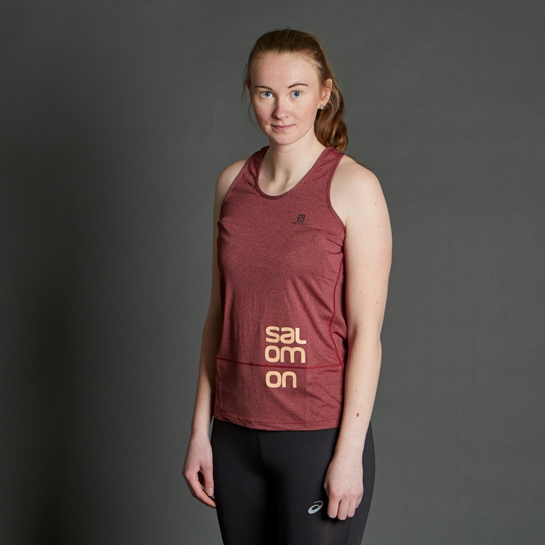 "SALOMON" CROSS RUN GRAPHIC TANK W